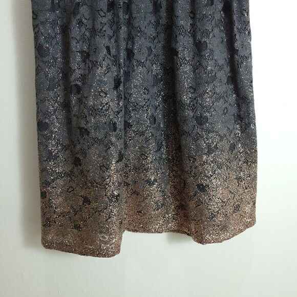 AEO Gray Lace Dress with Rose Gold Ombre - Picture 4 of 11